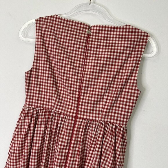 NEW Kate Spade Tiered Vineyard Dress Womens Size 2 Red Gingham - Picture 6 of 14